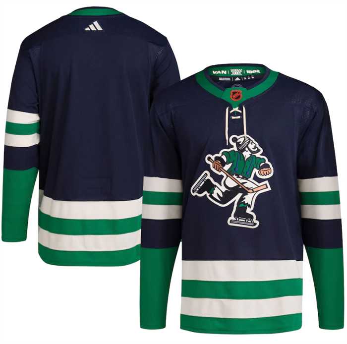 Men%27s Vancouver Canucks Blank Navy 2022 Reverse Retro Stitched Jersey->vancouver canucks->NHL Jersey